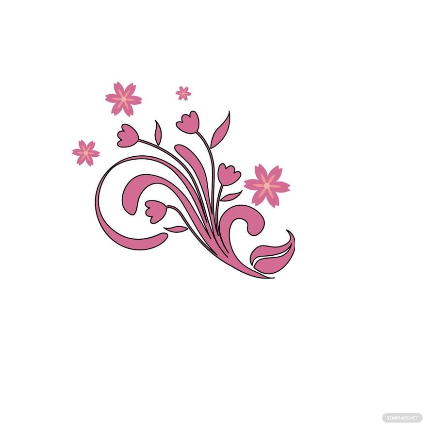Free Floral Swirl Clipart in Illustrator