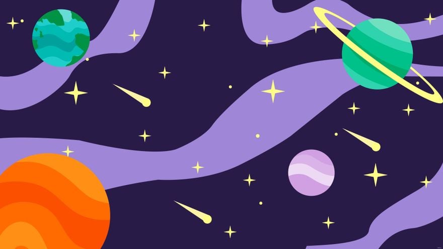 Free Violet Galaxy Background in Illustrator, EPS, SVG, JPG, PNG