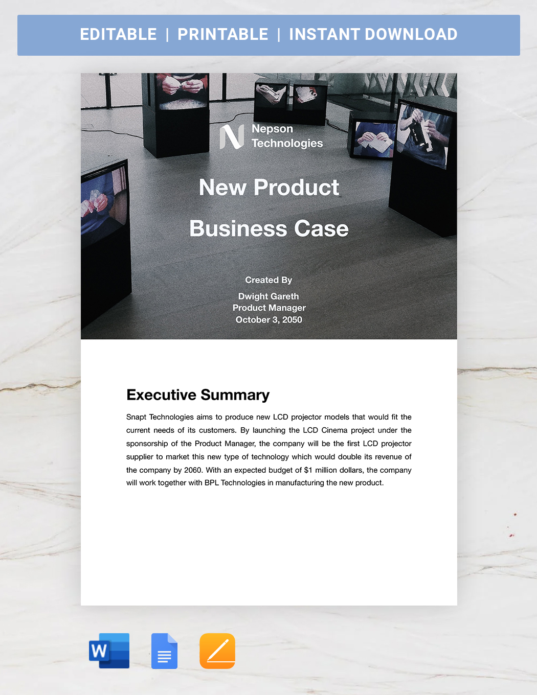 FREE Business Case Word - Template Download | Template.net