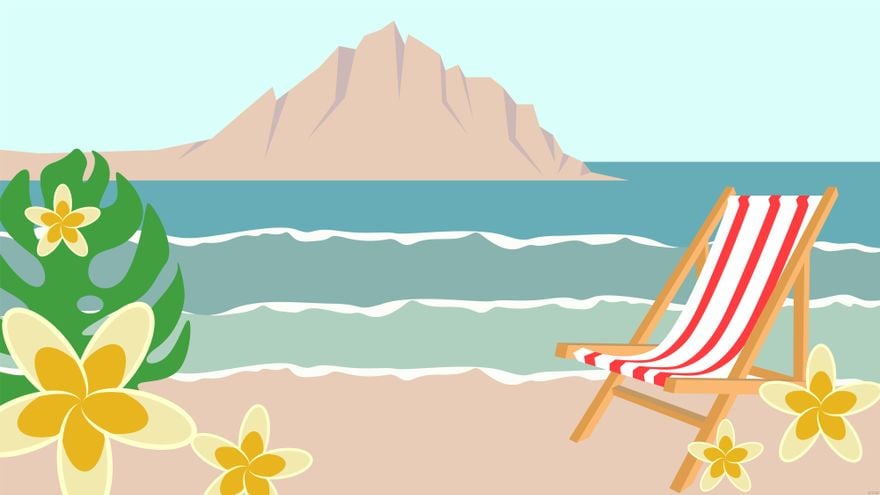 Free Hawaii Beach Background in Illustrator, EPS, SVG