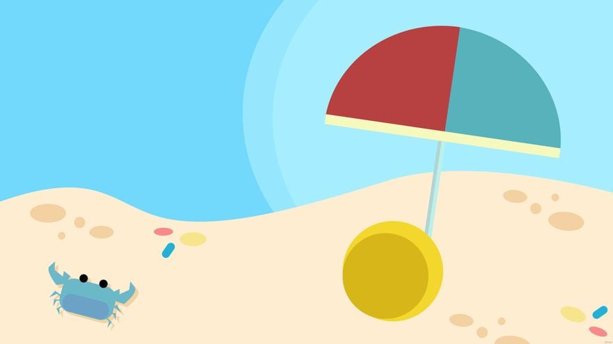 Cute Beach Background in Illustrator, EPS, SVG, JPG, PNG