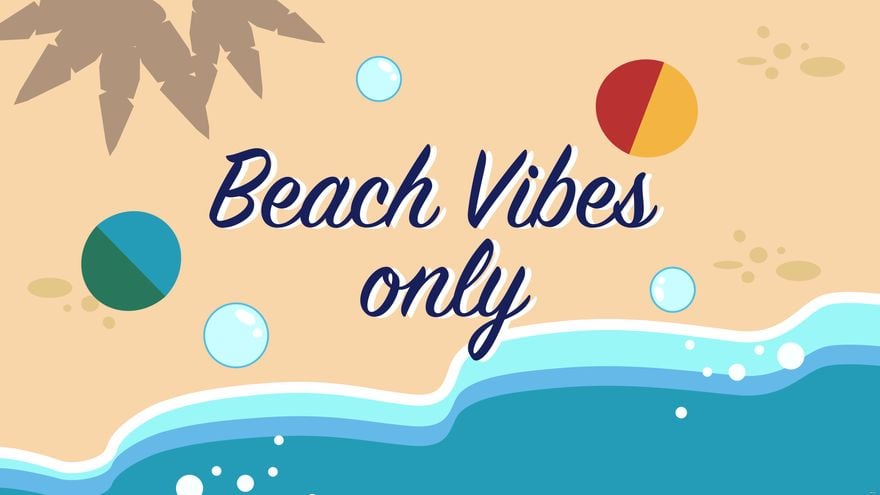 Beach Vibe Background in Illustrator, EPS, SVG, JPG, PNG