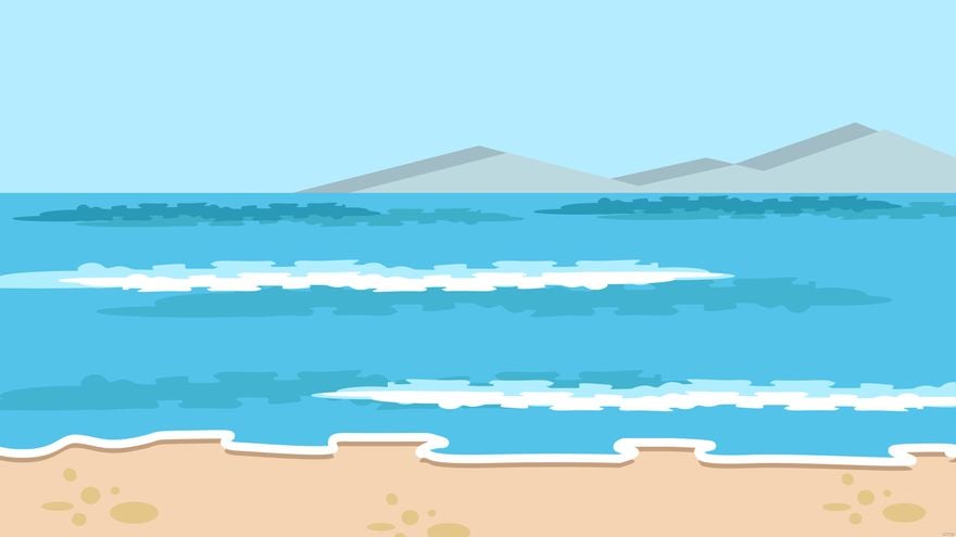 Free Beach Water Background in Illustrator, EPS, SVG, JPG, PNG