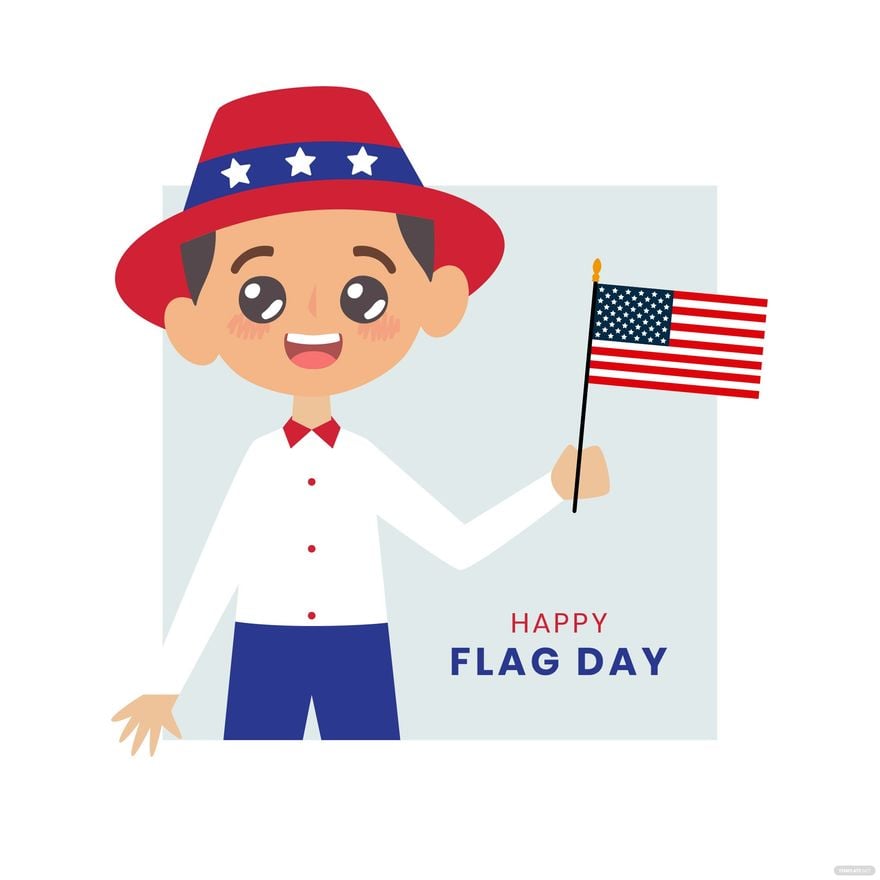 Free Cute Flag Day Clipart in Illustrator, EPS, SVG, JPG, PNG