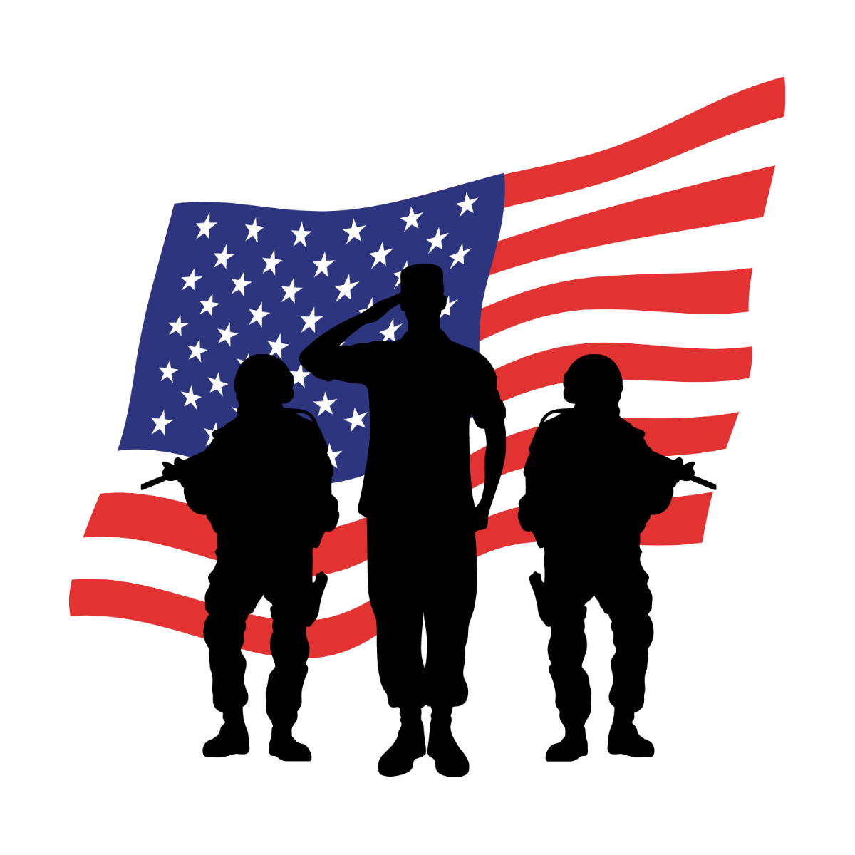 Patriotic Flag Day Clipart Template