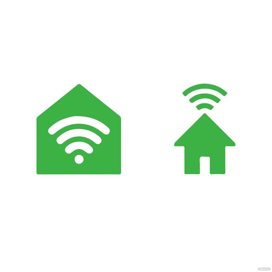 Home Wifi clipart in Illustrator