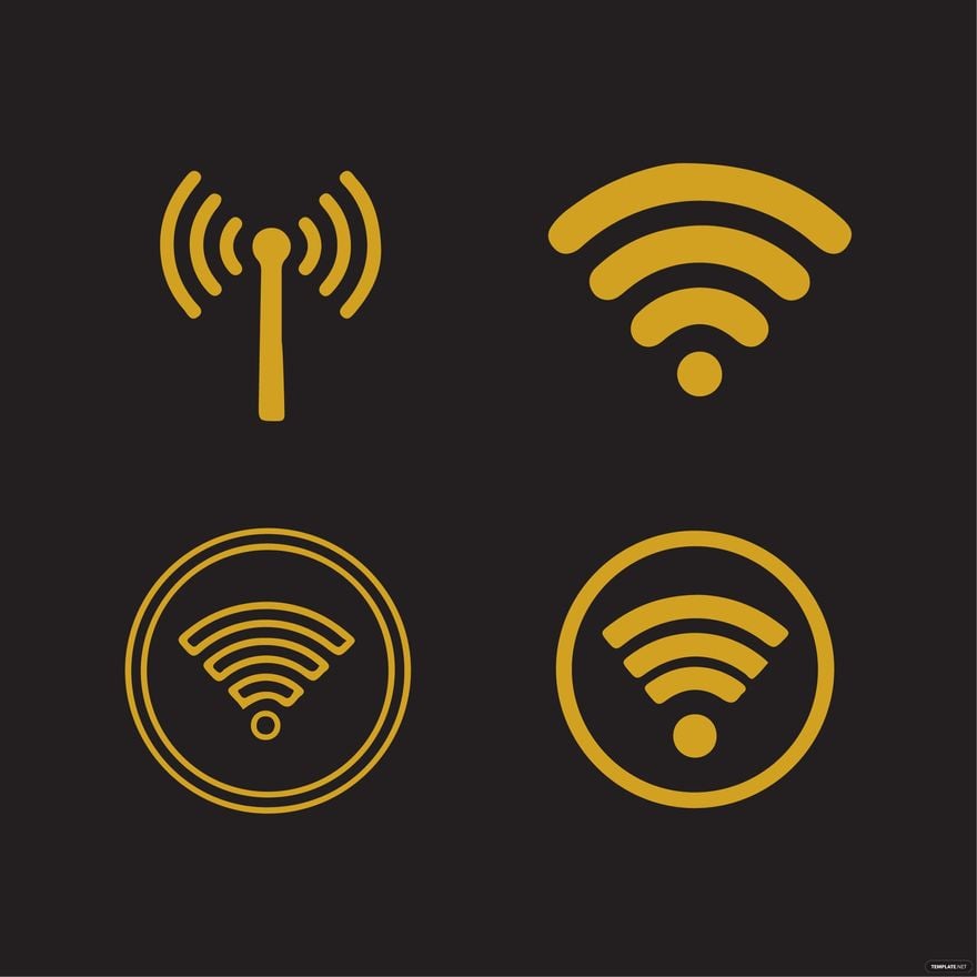 Free Gold Wifi clipart