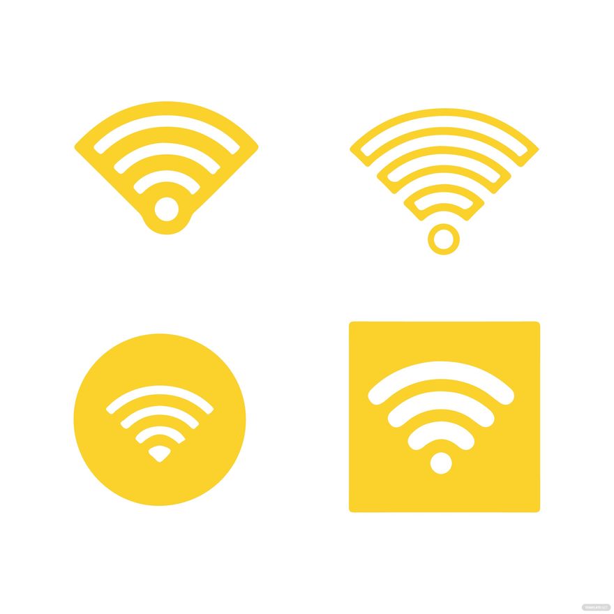 Yellow Wifi clipart