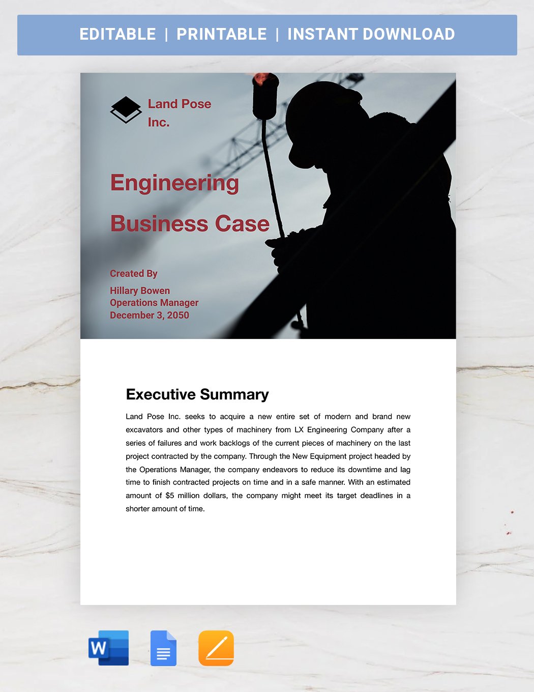 Engineering Business Case Template