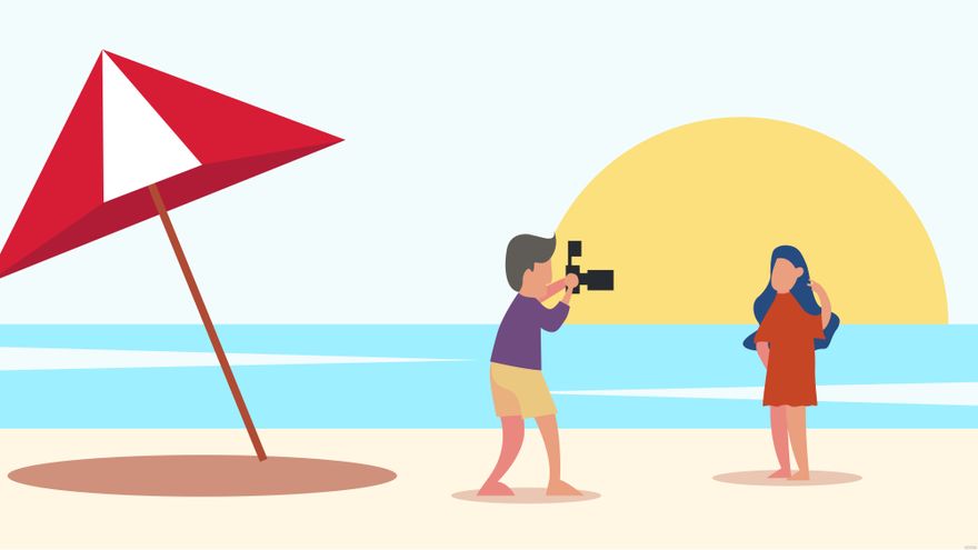 Free Beach Photoshoot Background in Illustrator, EPS, SVG