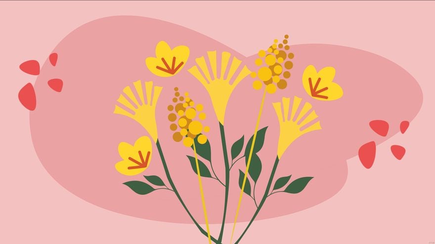 Free Yellow Flower Background in Illustrator, EPS, SVG, JPG, PNG