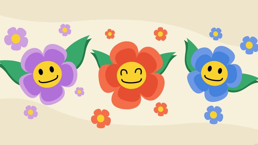 Cute Flower Background in Illustrator, EPS, SVG, JPG, PNG