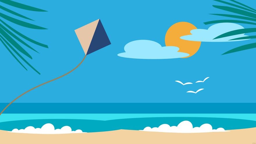 Beach Sky Background in Illustrator, EPS, SVG, JPG, PNG