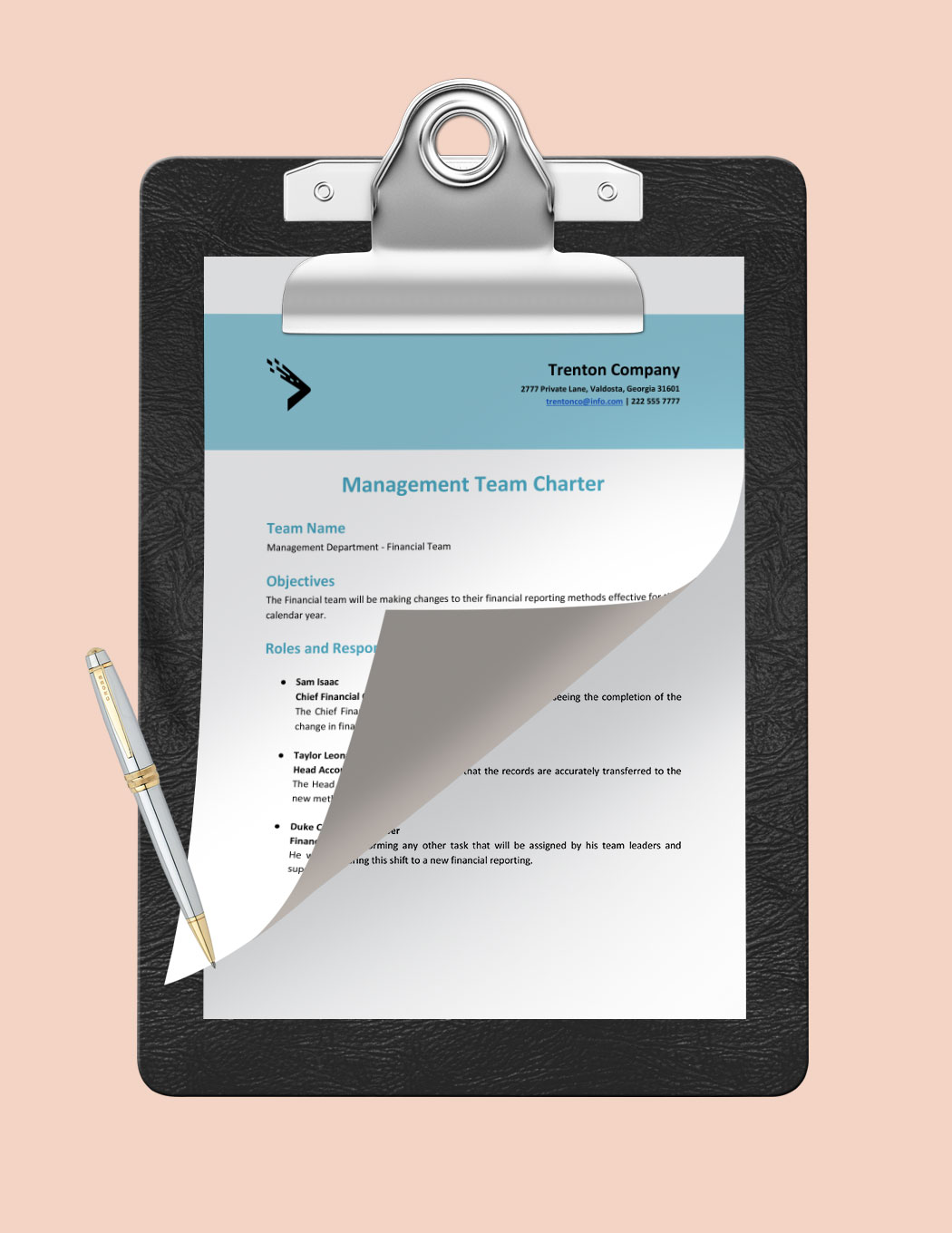 Management Team Charter Template