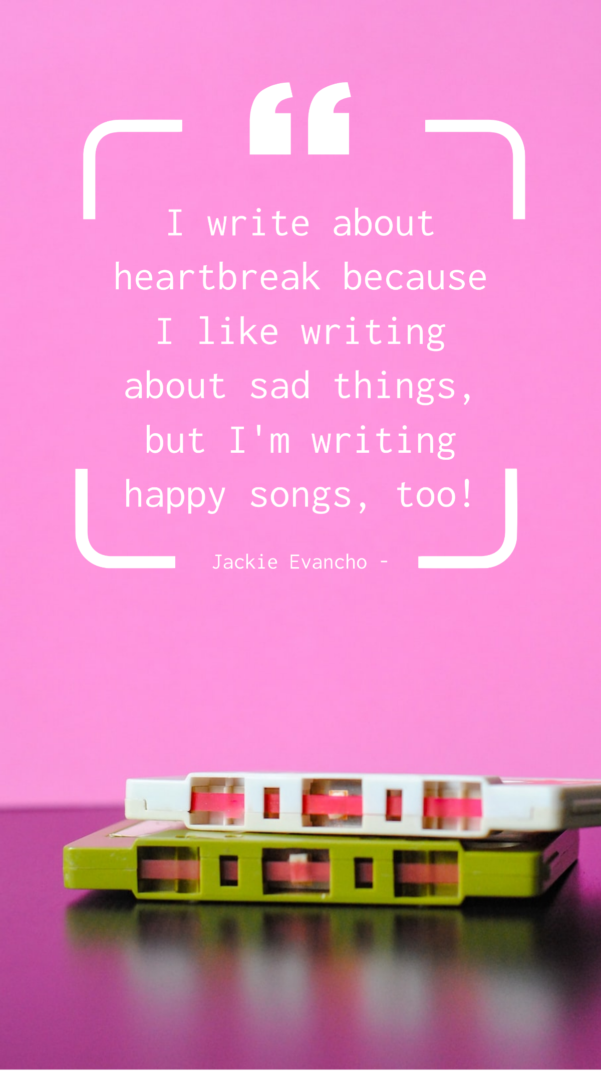 Jackie Evancho - I write about heartbreak because I like writing about sad things, but I'm writing happy songs, too! Template