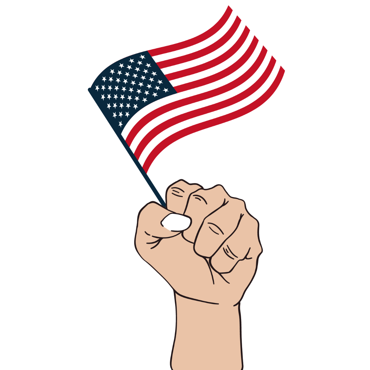 Free Transparent Flag Day Clipart Template
