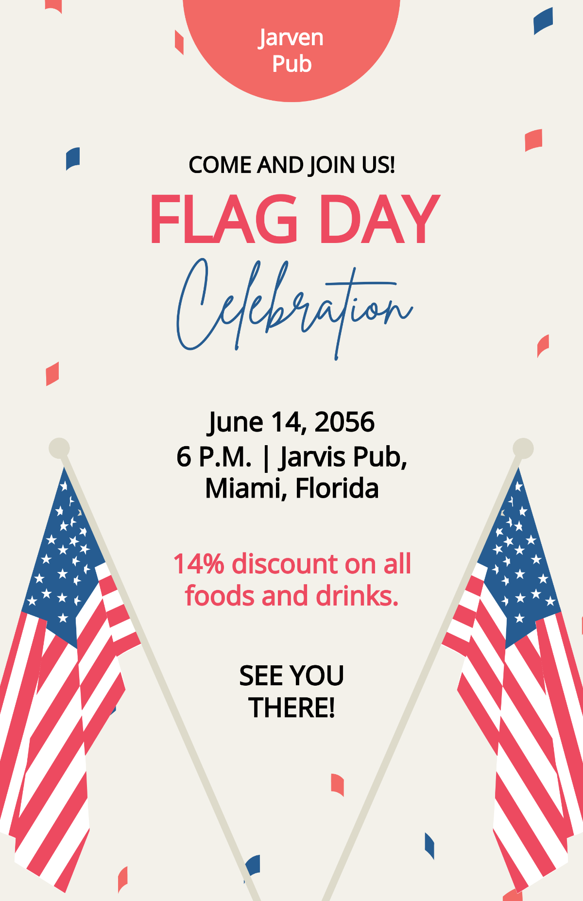 Free Flag Day Celebration Poster Template