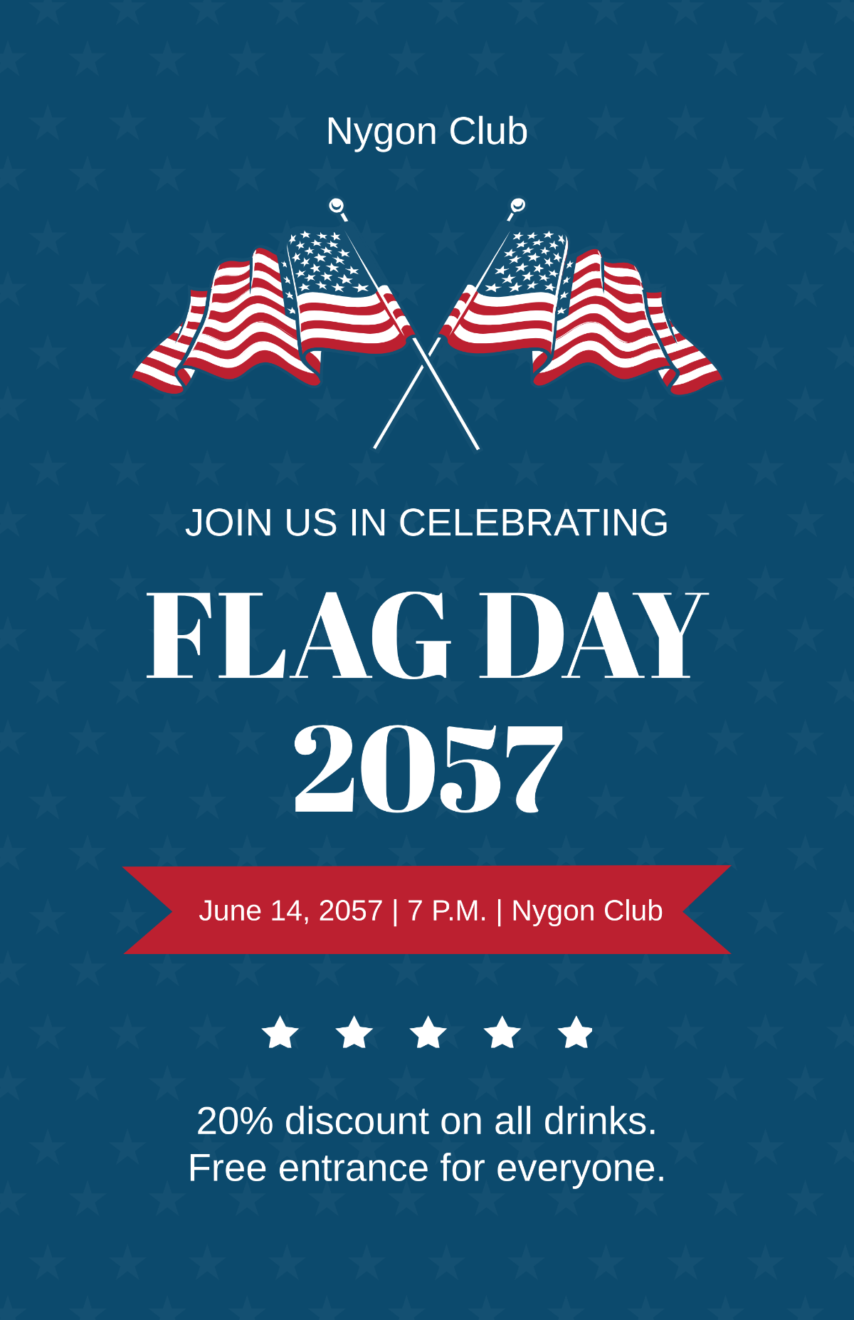 Flag Day Event Poster Template