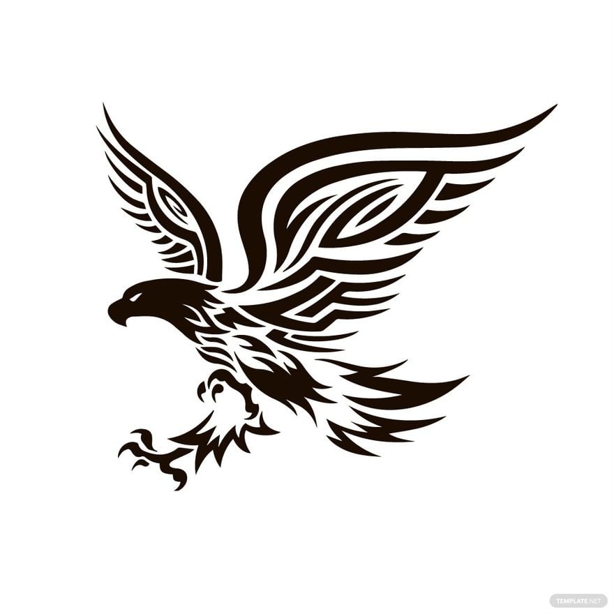 Black And White Eagle Clipart