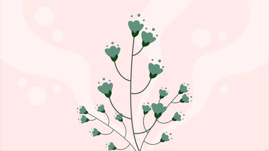 Free Green Flower Background in Illustrator, EPS, SVG