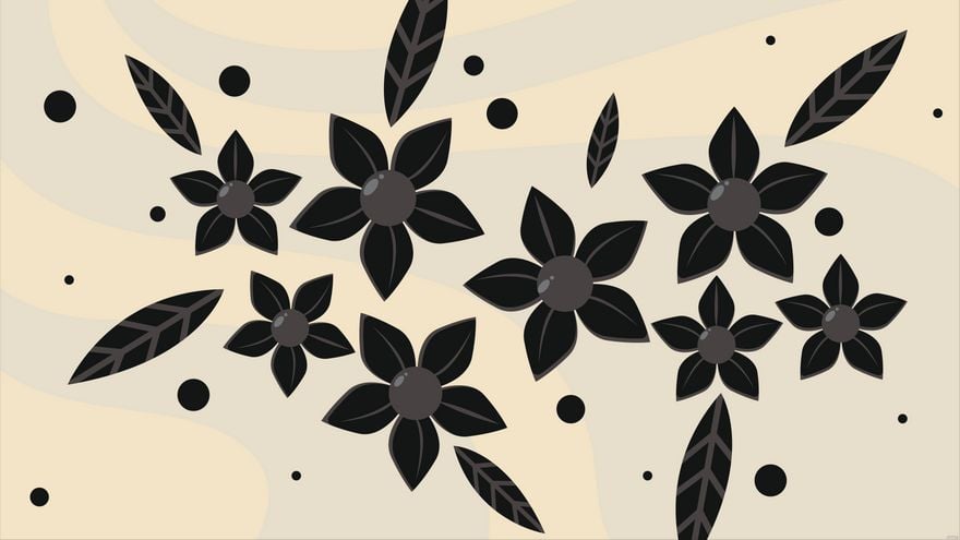 Free Black Flower Background in Illustrator, EPS, SVG