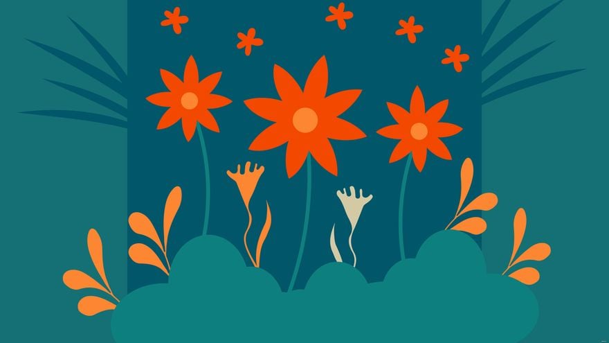 Free Orange Flower Background in Illustrator, EPS, SVG, JPG, PNG