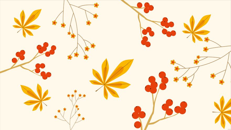 Fall Flower Background in Illustrator, EPS, SVG