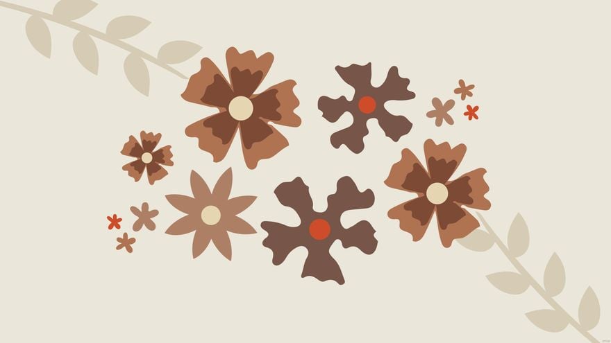 Free Brown Flower Background in Illustrator, EPS, SVG, JPG, PNG