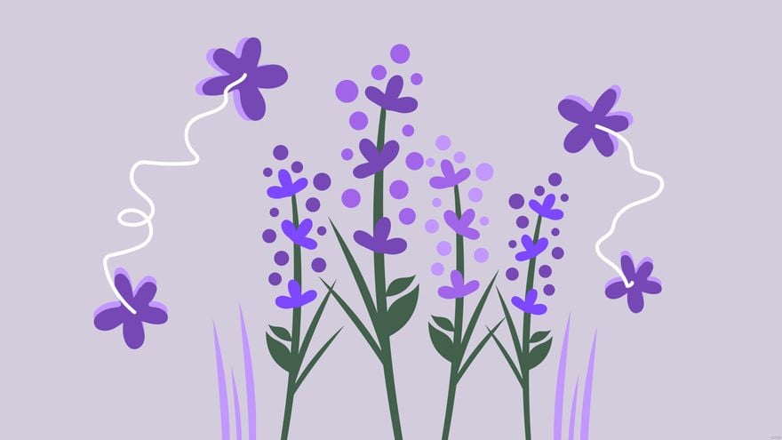 Free Lavender Flower Background - EPS, Illustrator, JPG, PNG, SVG |  