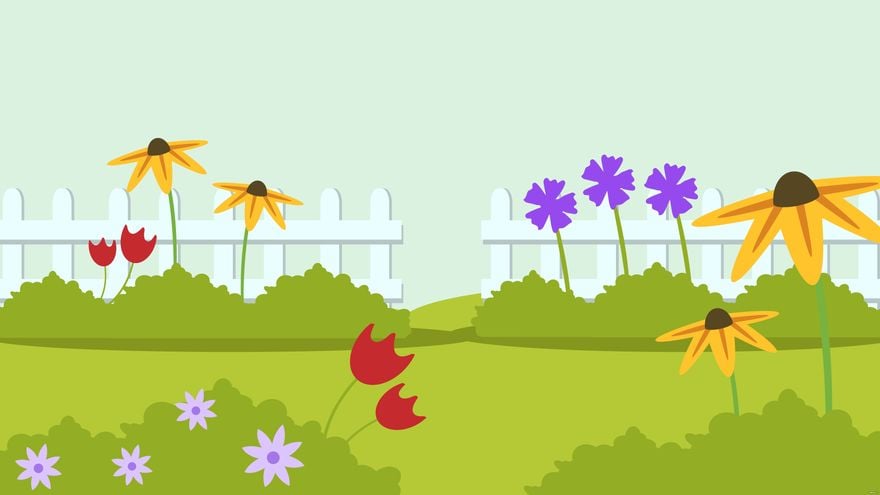 Free Flower Garden Background in Illustrator, EPS, SVG, JPG, PNG