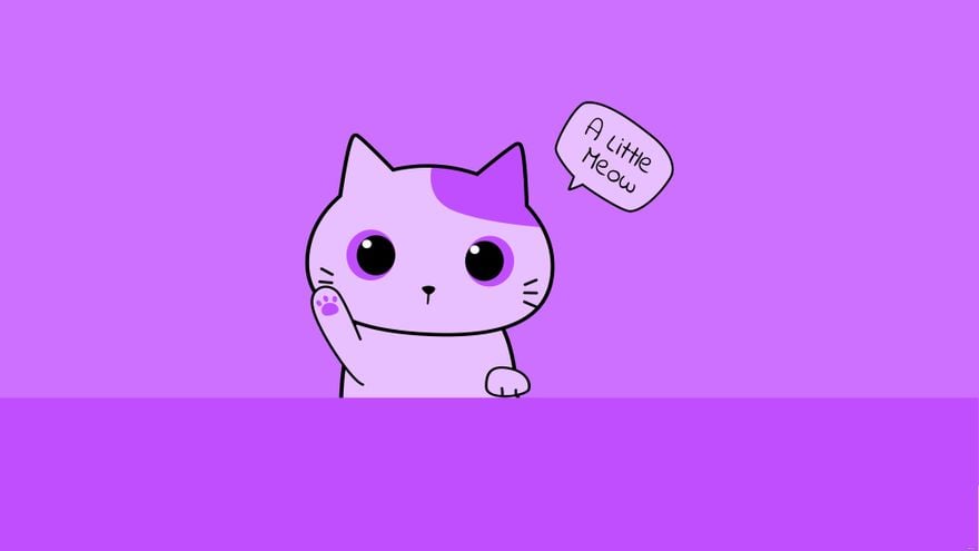 Purple Cat Wallpaper - JPG | Template.net