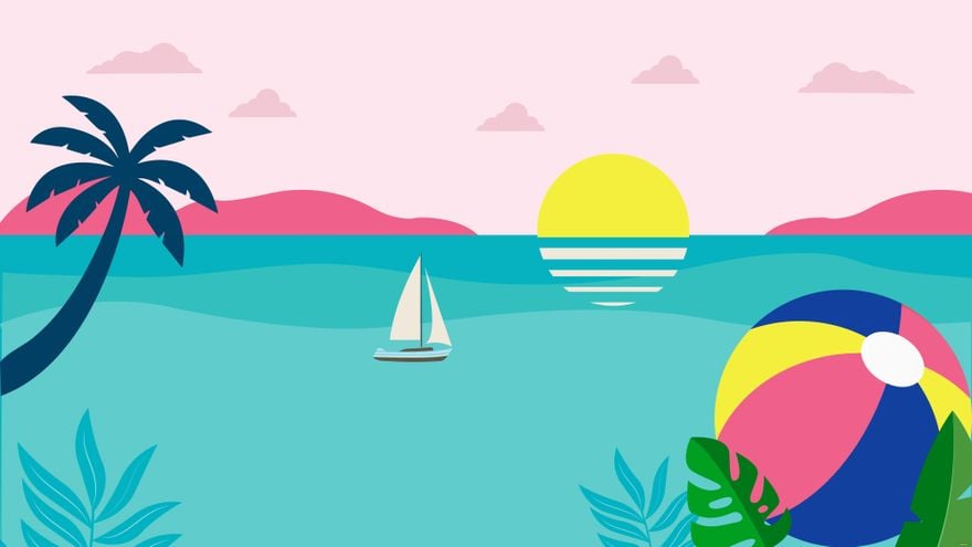 Free Beach Ball Background in Illustrator, EPS, SVG, JPG, PNG