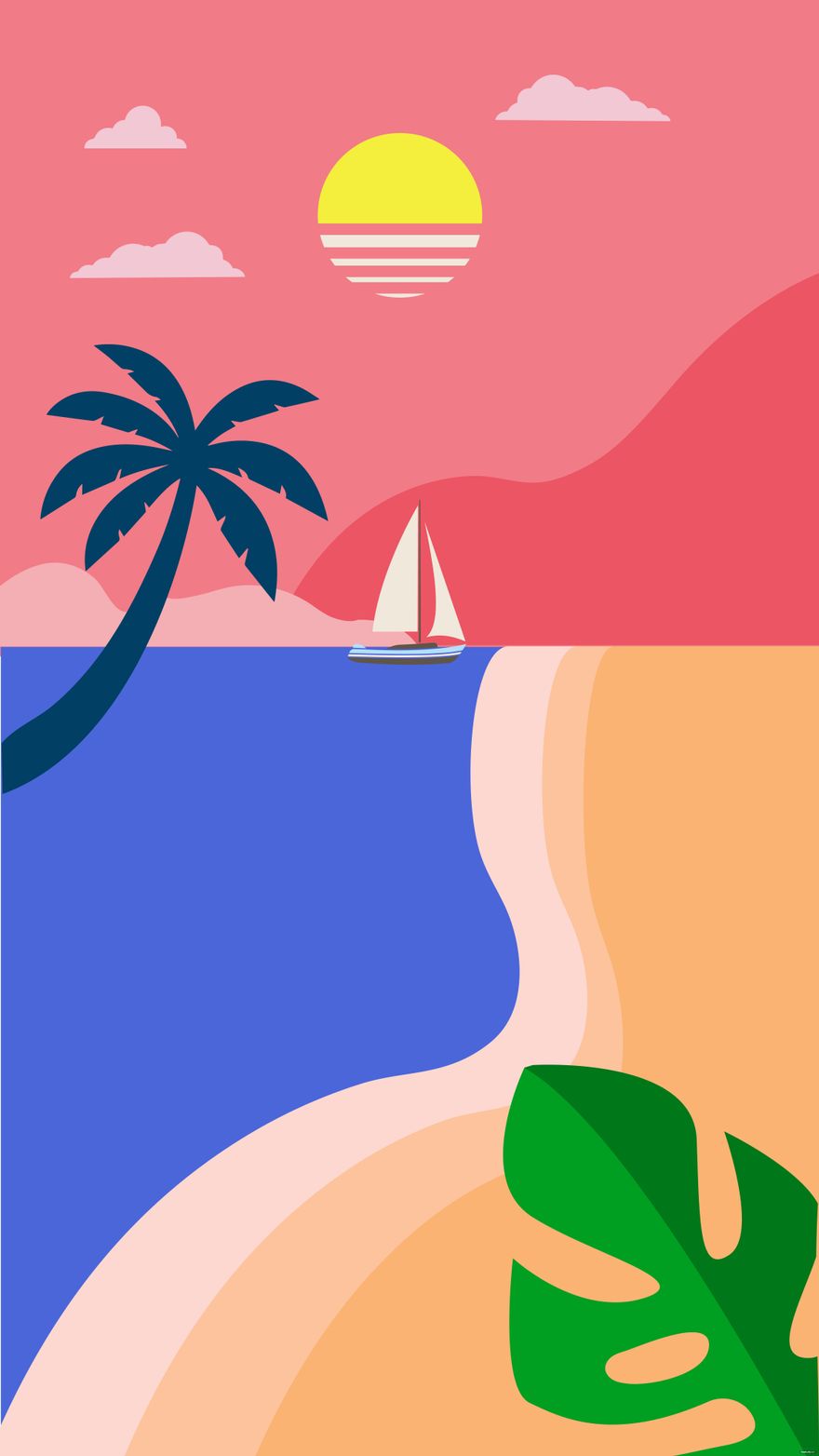 Free Iphone Beach Background in Illustrator, EPS, SVG, JPG, PNG