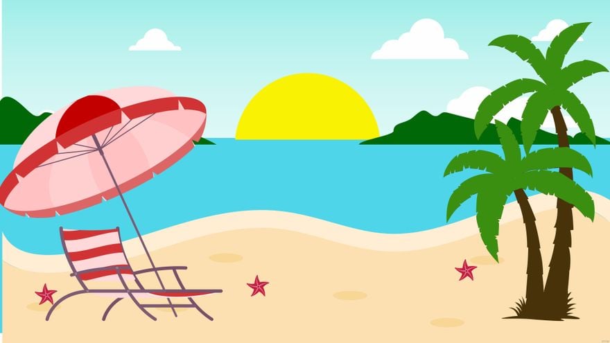 Free Beach Chair Background in Illustrator, EPS, SVG, JPG, PNG