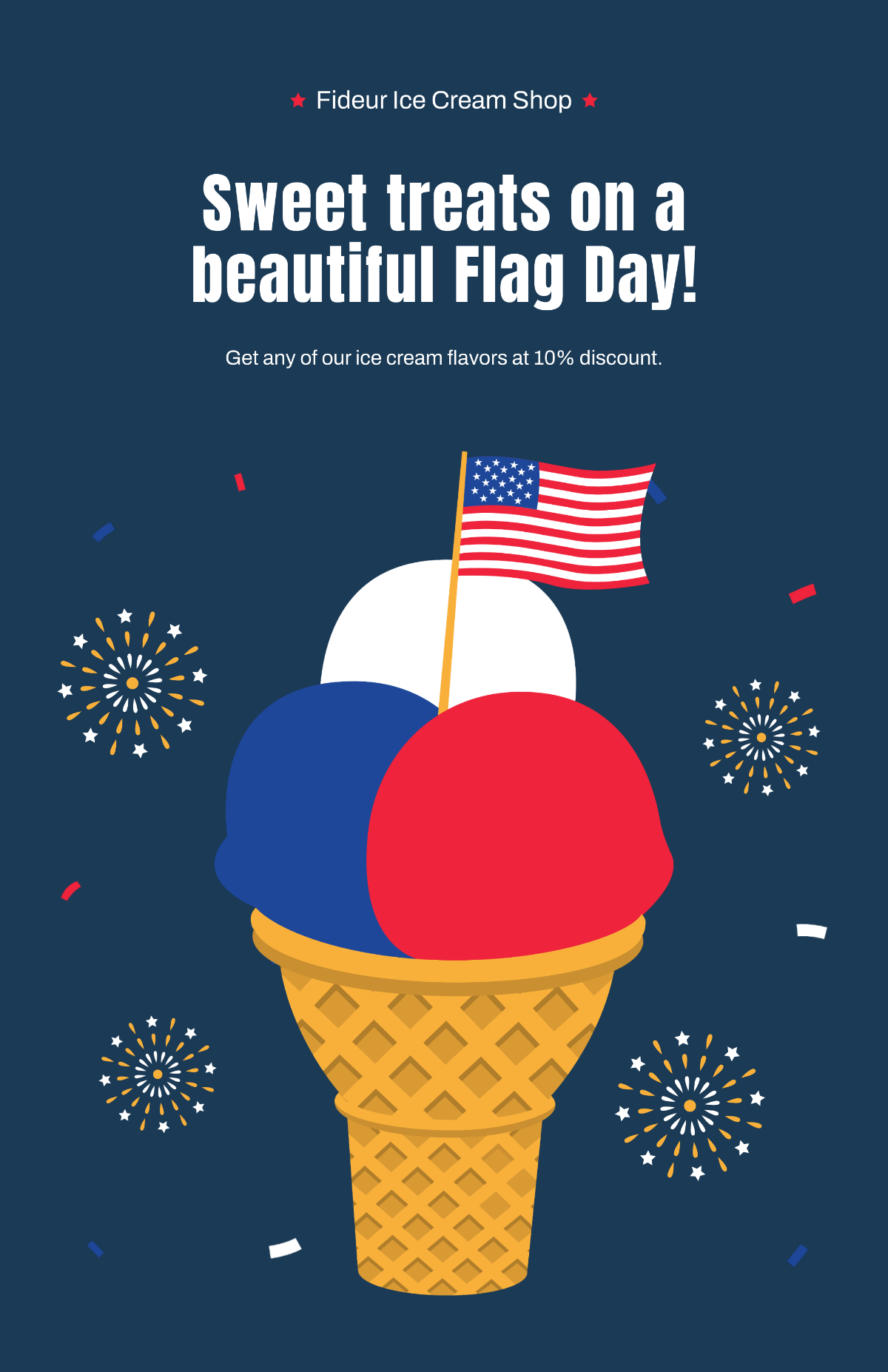 Modern Flag Day Poster Template