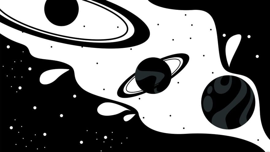 black and white space background