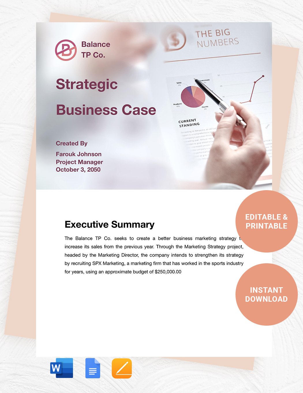 Strategic Business Case Template