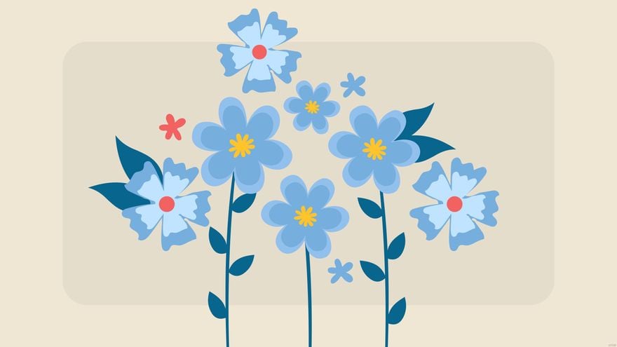 Free Light Blue Flower Background