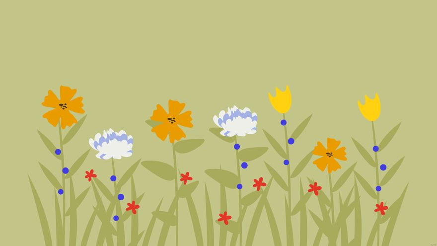 Free Wild Flower Background in Illustrator, EPS, SVG, JPG, PNG