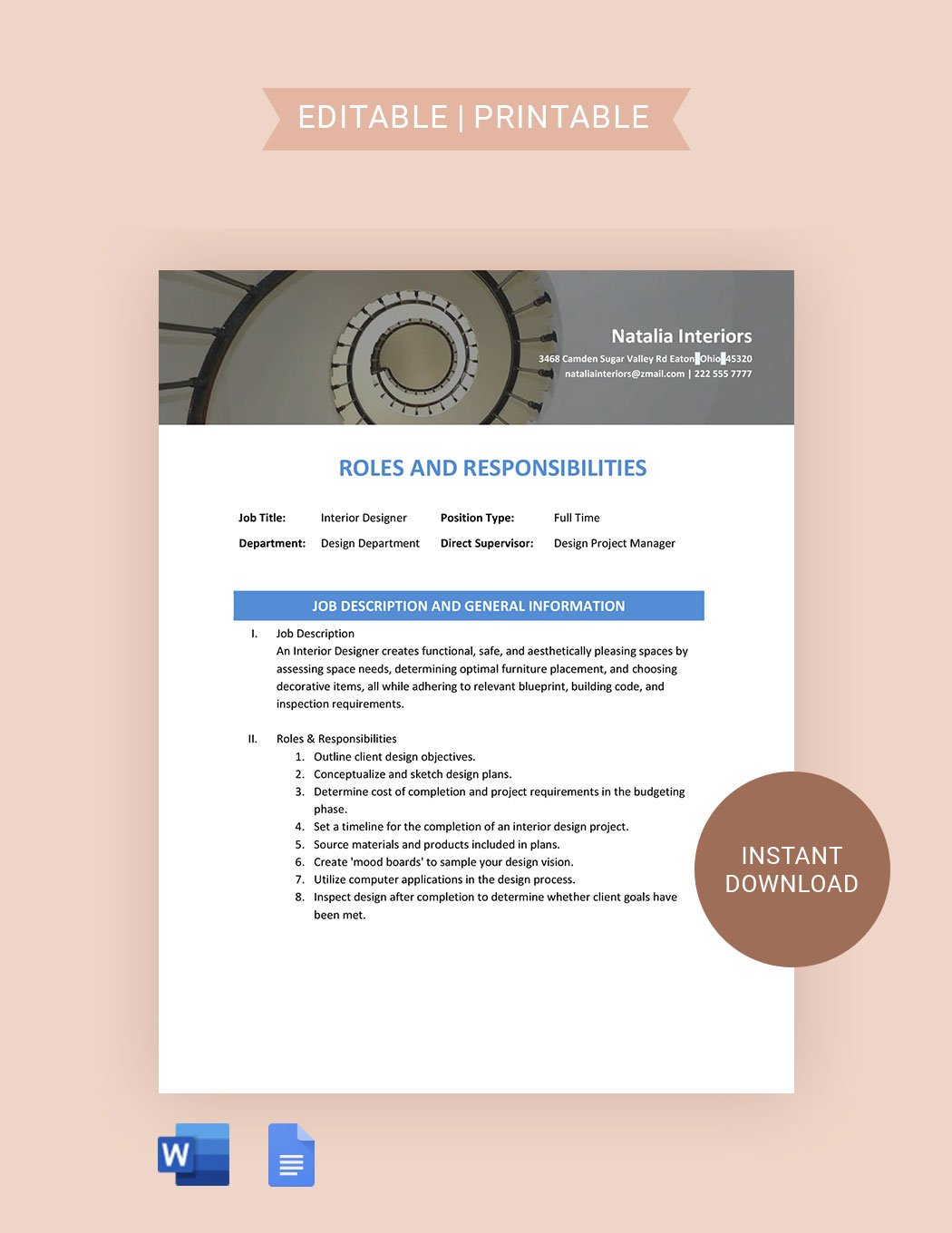 Free Project Roles And Responsibilities Template in Word, Google Docs