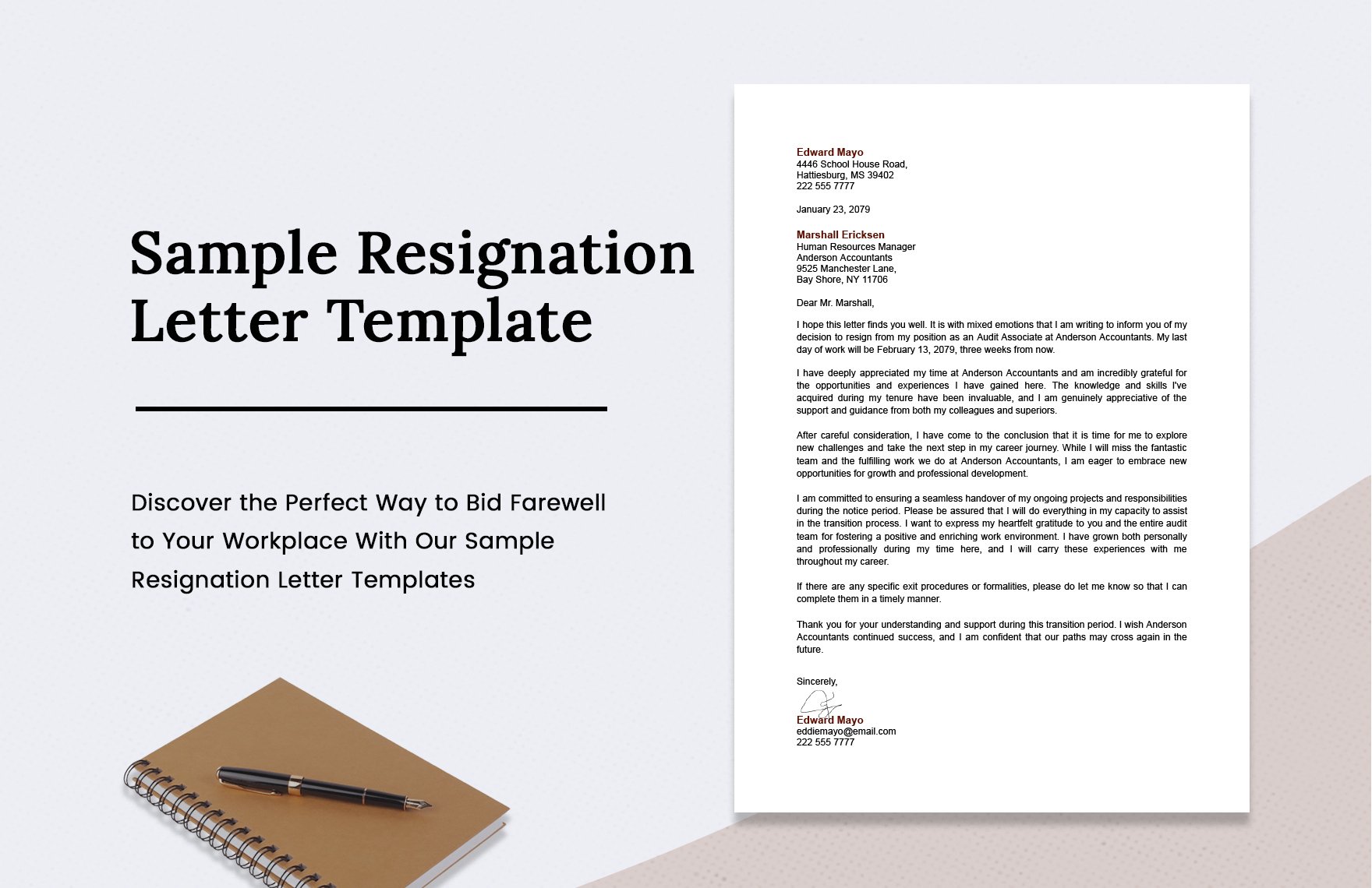    Sample Resignation Letter