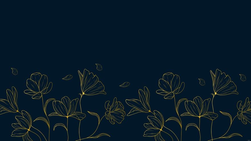 Gold Flower Background - EPS, Illustrator, JPG, PNG, SVG 