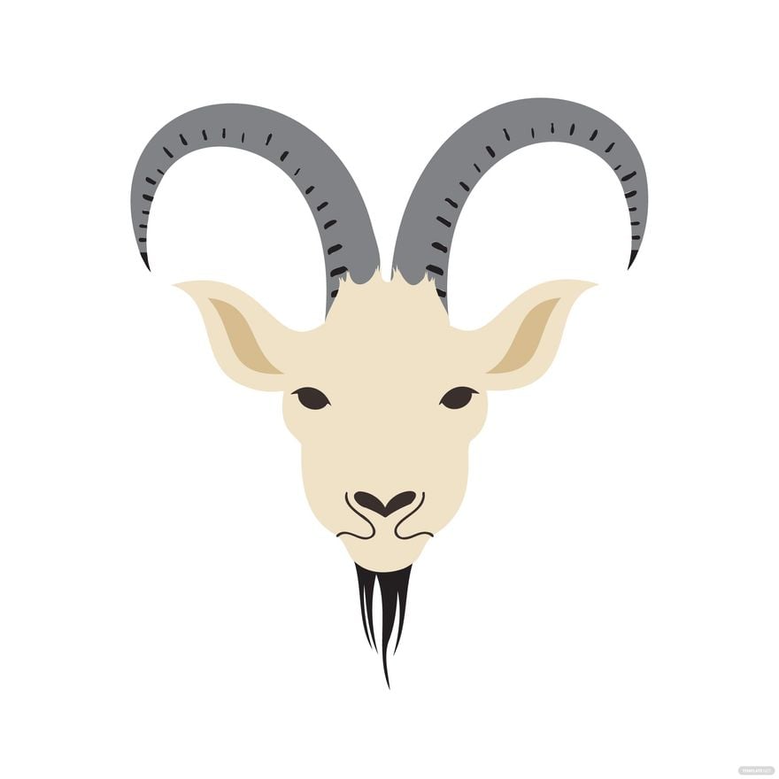 Free Goat Head clipart in Illustrator