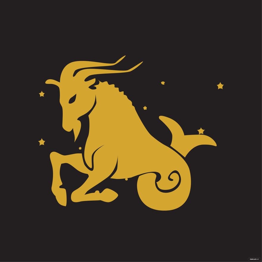 Free Gold Capricorn clipart in Illustrator