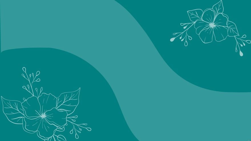 Free Teal Flower Background in Illustrator, EPS, SVG, JPG, PNG