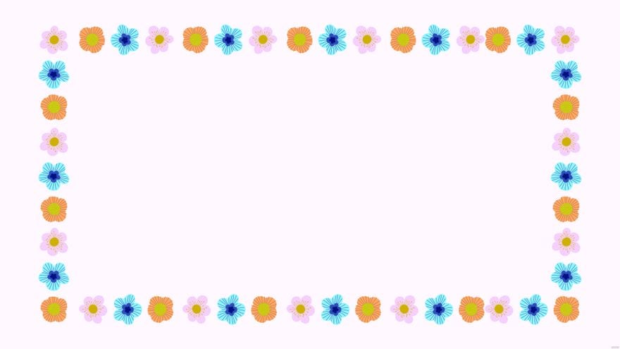 Flower Border Background - EPS, Illustrator, JPG, PNG, SVG 