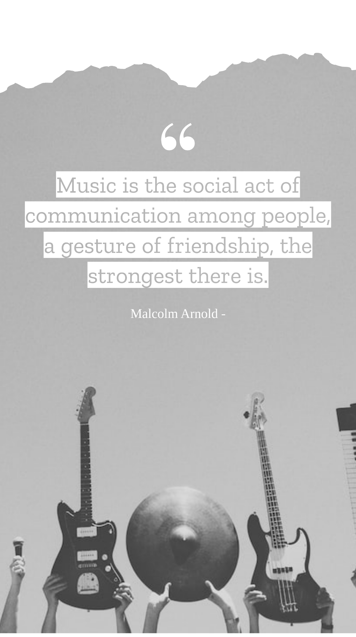 Music as Social Communication: Strongest Gesture of Friendship Quote