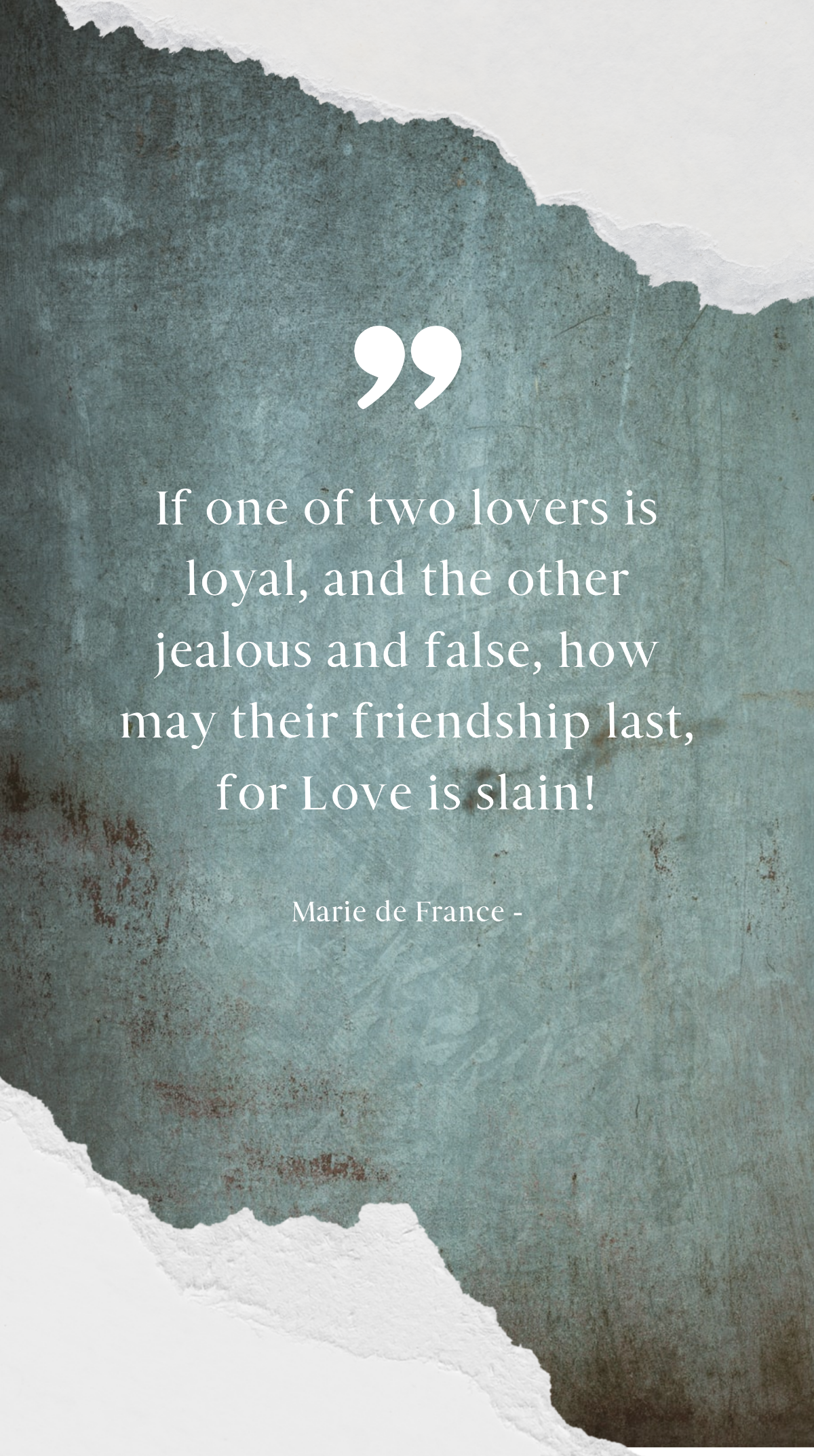 Marie de France: Love's Fate with Loyalty & Jealousy Quote