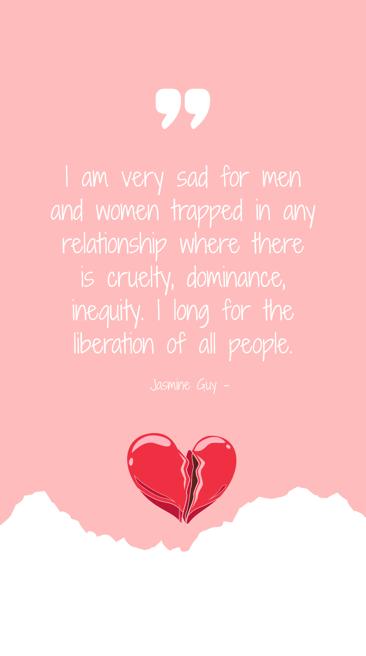 Jasmine Guy: Advocating for Liberation and Equality Quote Template