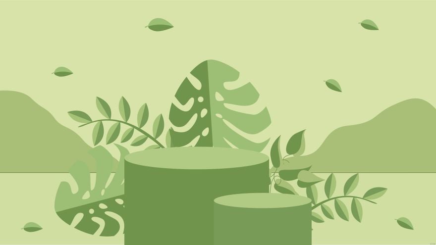 Free Green Leaves Background in Illustrator, EPS, SVG